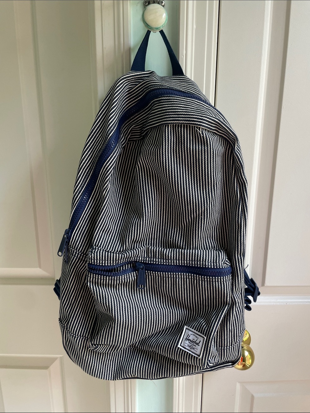 Herschel Supply Company Navy and White Pinstripe Backpack